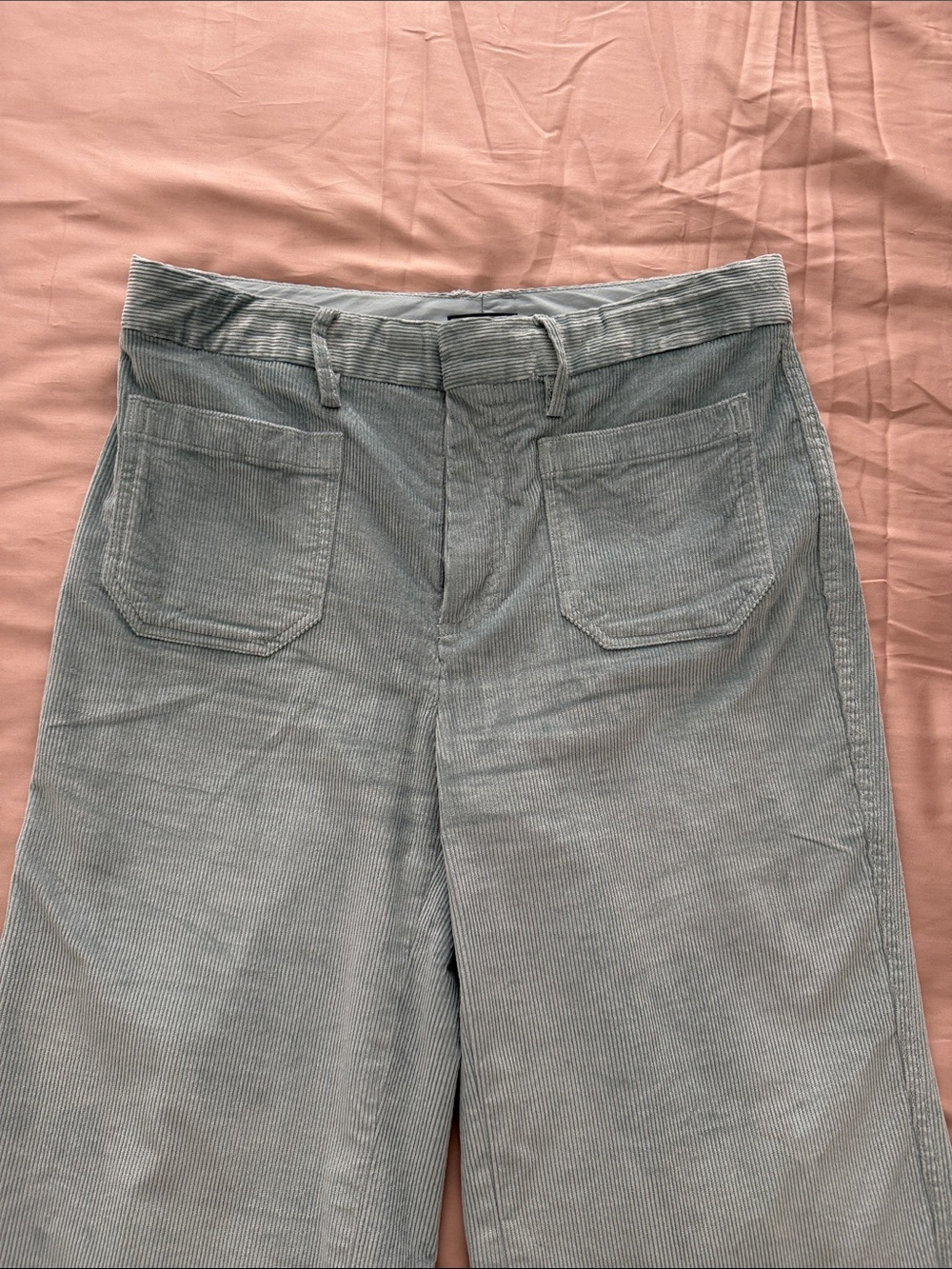 Vineyard Vines- High-Waist Wide Leg Corduroy Pants - Light Blue